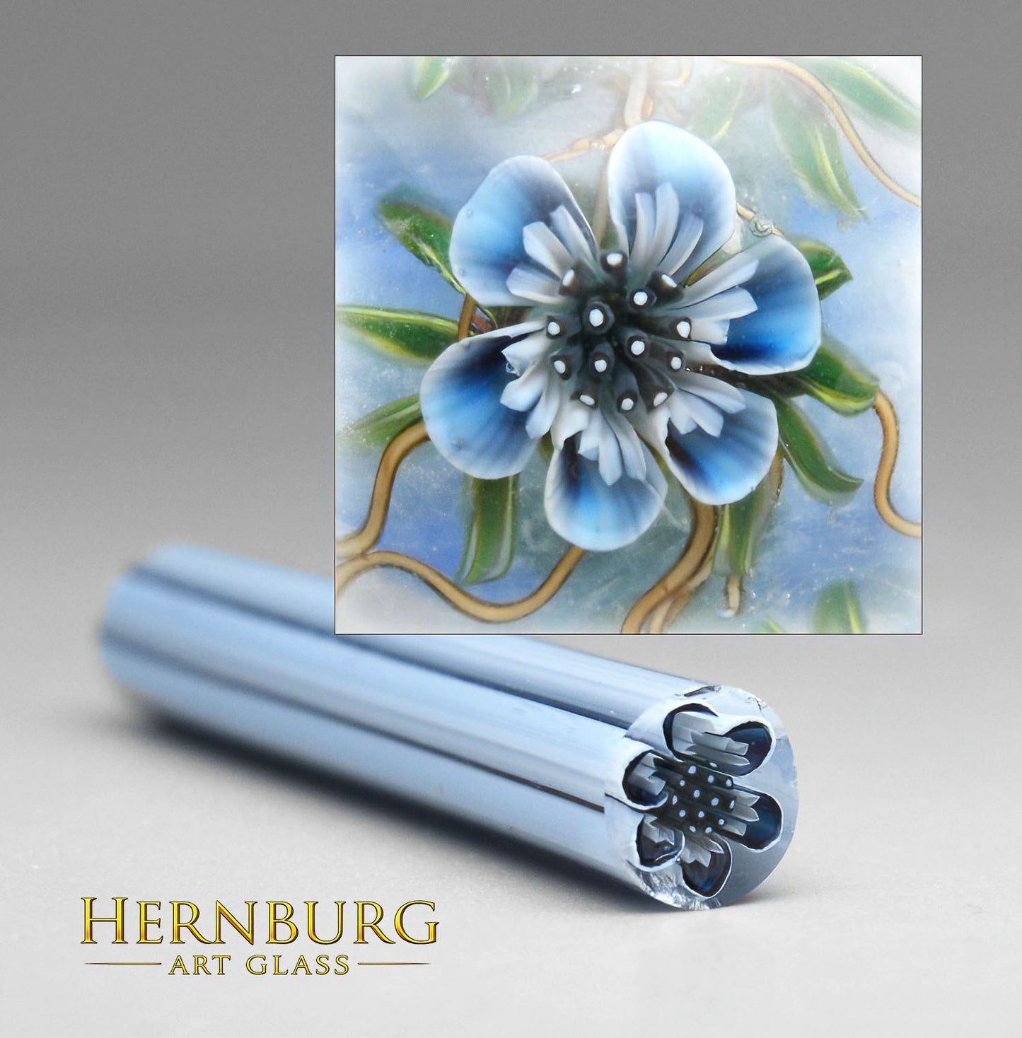 Murini flowers. POLAR. Sticks 5 cm long. Materials for lampwork. Glass COE104