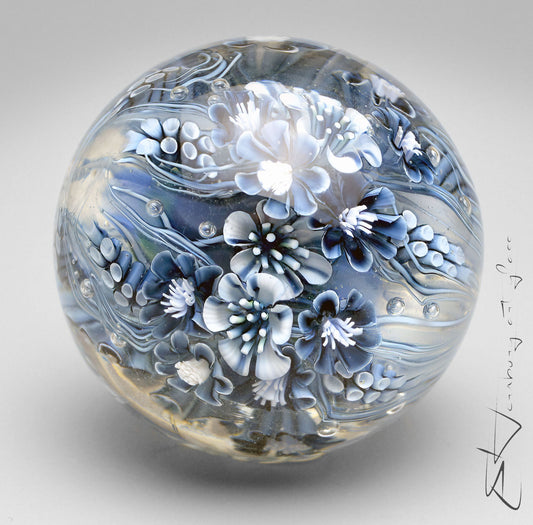 Marble. Glass. Collectible ball. Diameter 48 mm - 1.89 inch