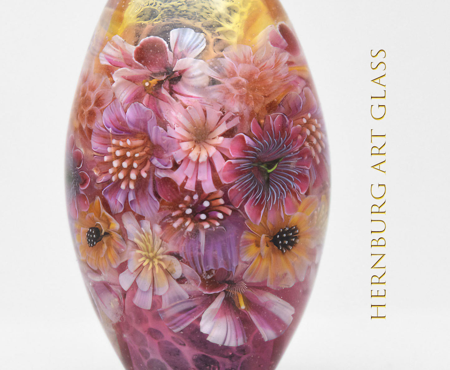 Pendant. Lampwork glass pendant. “Living Lace: Warm Pink”