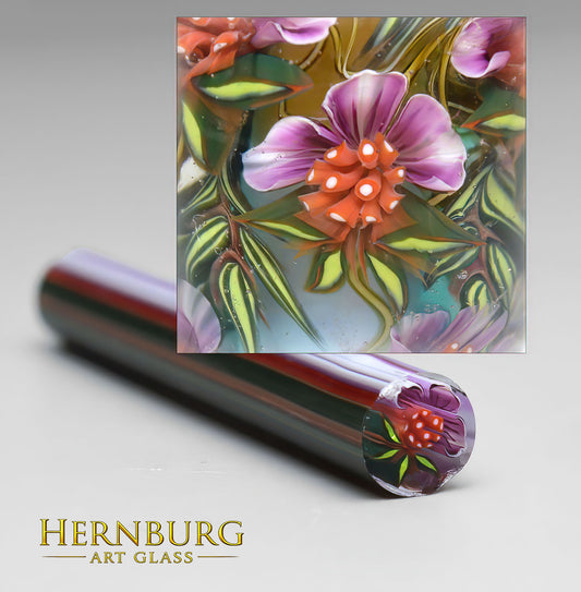 Murini flowers. JUNGLE SECRET. Sticks 5 cm long. Materials for lampwork. Glass COE104