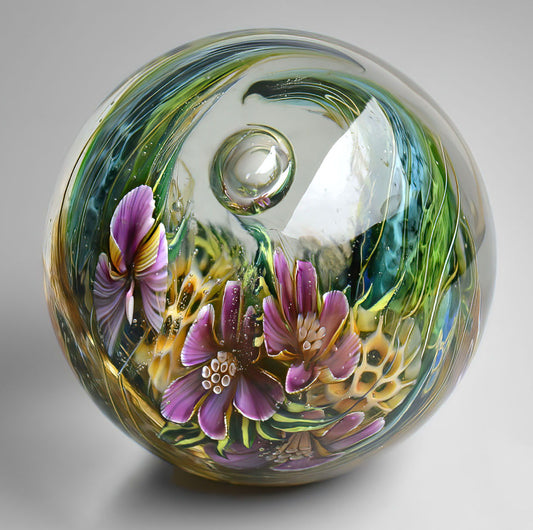 Marble. Collectible Sphere “Safekept”. Glass. Diameter — 49 mm (1.93”)