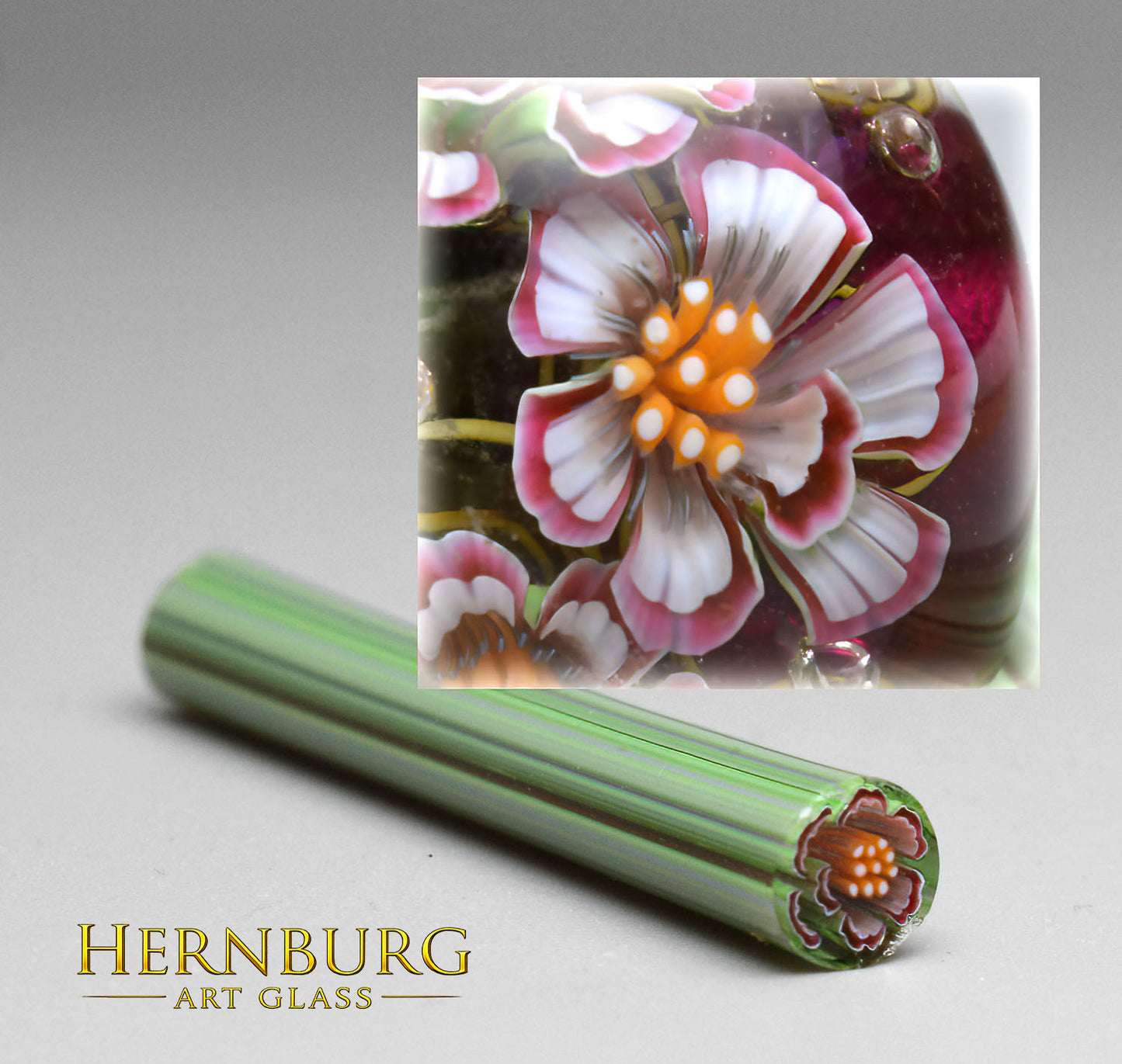 Murini flowers. ROSABELLE. Sticks 5 cm long. Materials for lampwork. Glass COE104