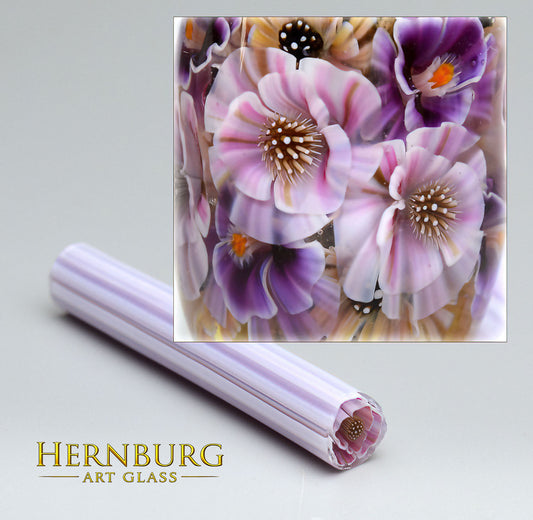 Murini flowers. PEARL QUEEN . Sticks 5 cm long. Materials for lampwork. Glass COE104