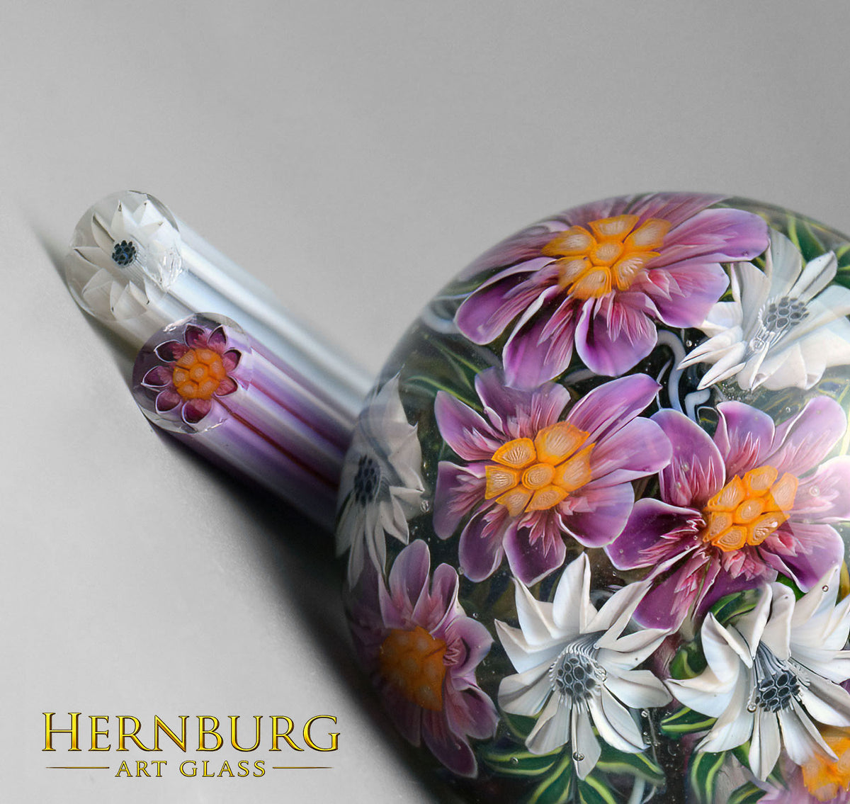Murini flowers. PAS de DEUX. Sticks 5 cm long. Materials for lampwork. Glass COE104