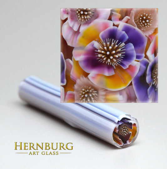Murini flowers. PATCHWORK QUEEN . Sticks 5 cm long. Materials for lampwork. Glass COE104
