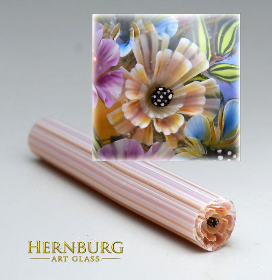 Murini flowers. HONEYBELL . Sticks 5 cm long. Materials for lampwork. Glass COE104