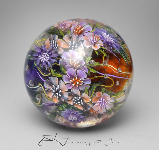 Marble. Glass. Collectible ball. Diameter 49 mm - 1.93 inch