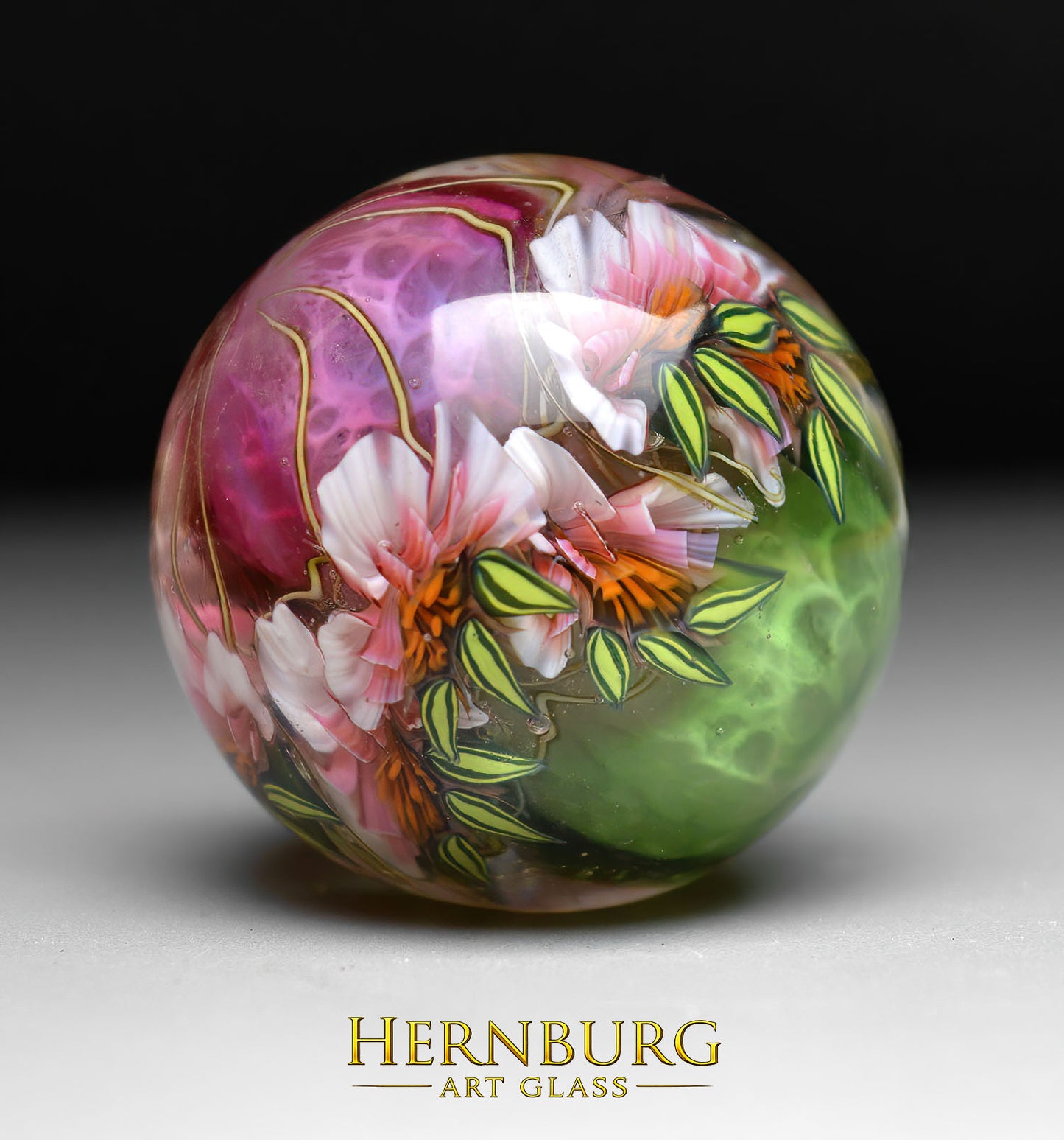 Marble. Collectible Sphere POMONA. Glass. . Diameter — 35 mm (1.38”)