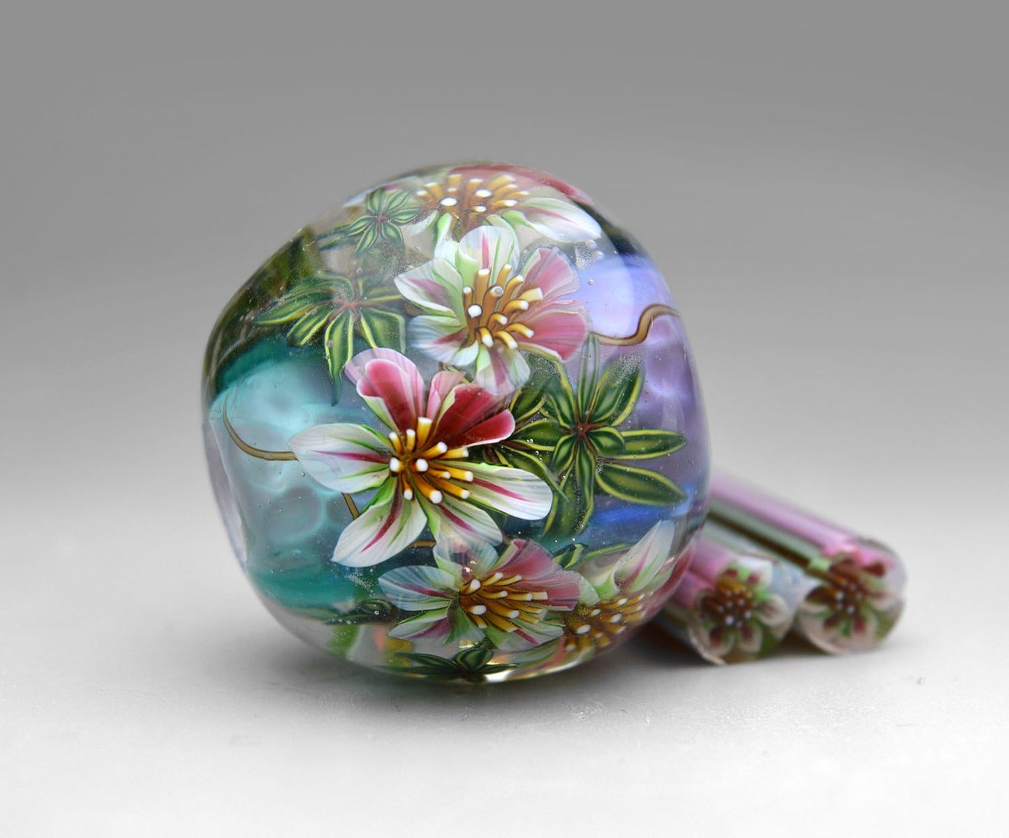 Murini flowers. FLEUR. Sticks 5 cm long. Materials for lampwork. Glass COE104