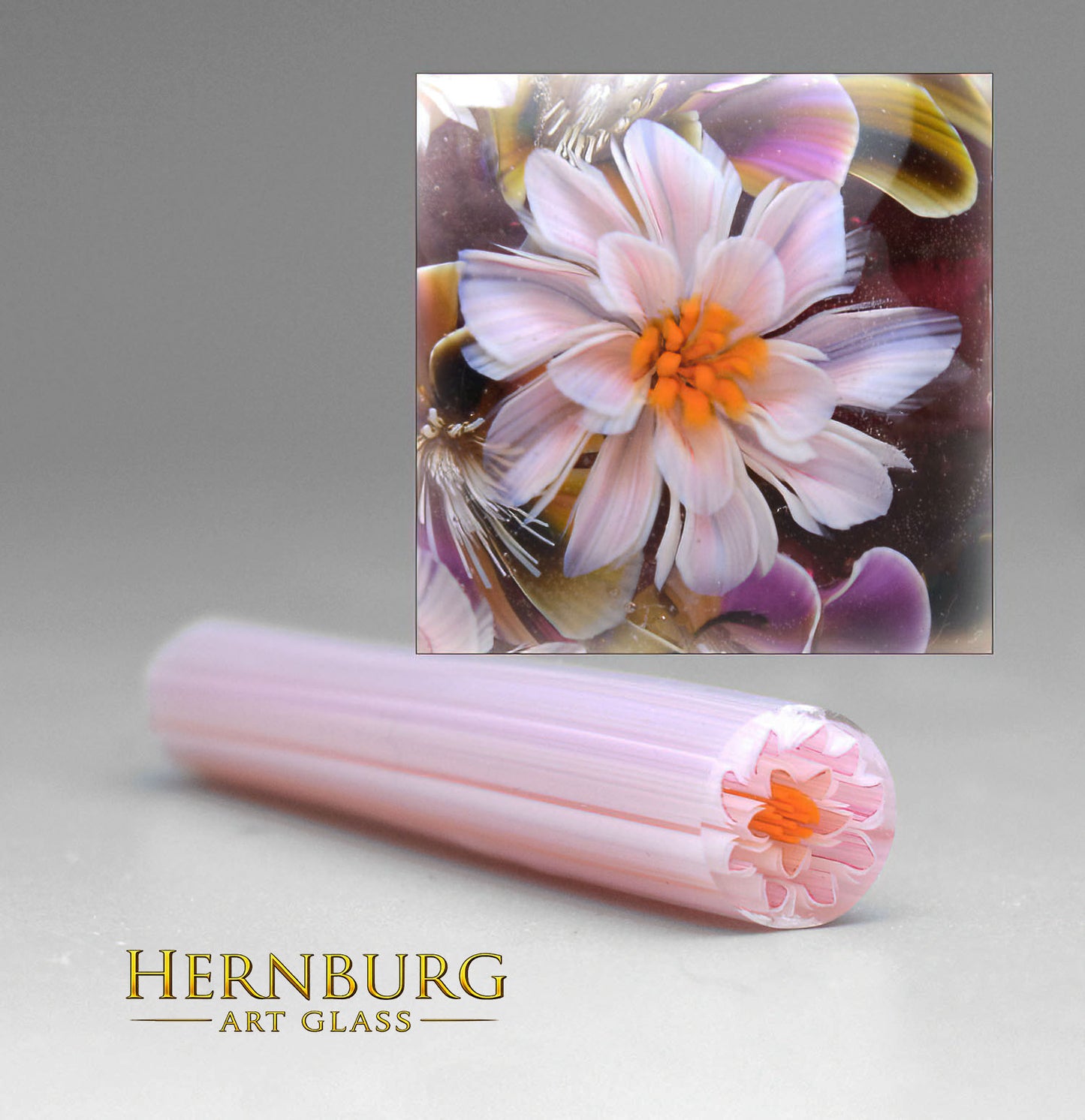 Murini flowers. POWDER PUFF. Sticks 5 cm long. Materials for lampwork. Glass COE104