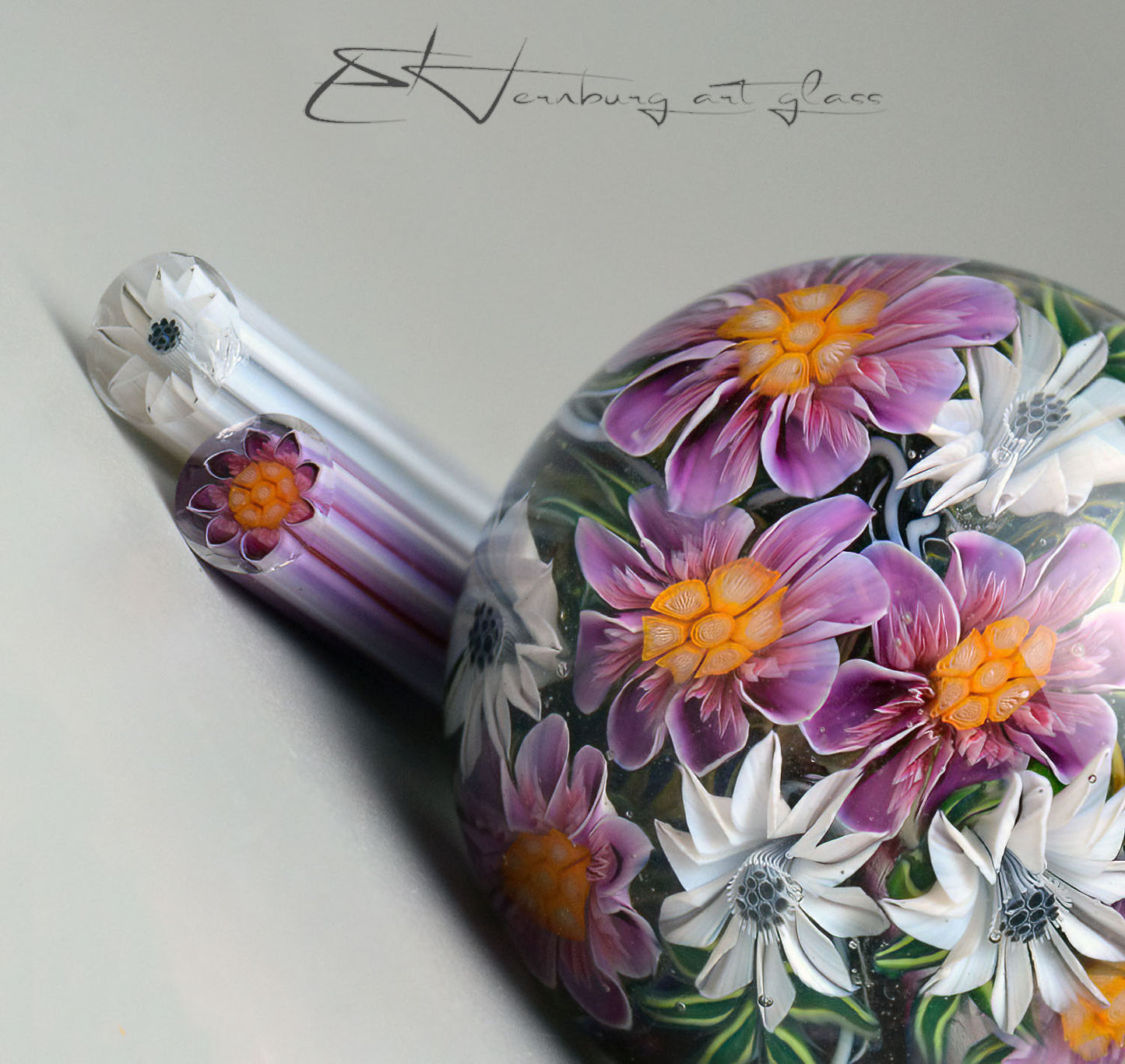 SET of TWO murrini canes. HARMONY OF TWO. Sticks 5 cm long. Materials for lampwork. Glass COE104