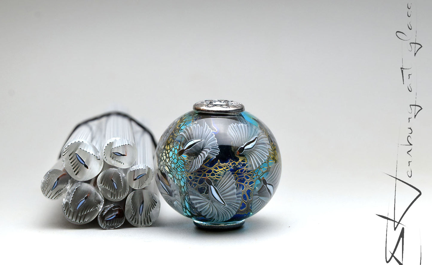 Murini birds. Sticks 5 cm long. Materials for lampwork. Glass COE104