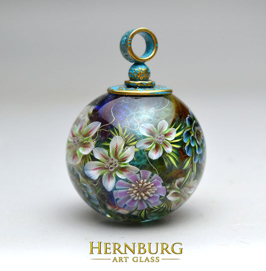 Orbella FLORILEGIUM. Lampwork glass pendant.
