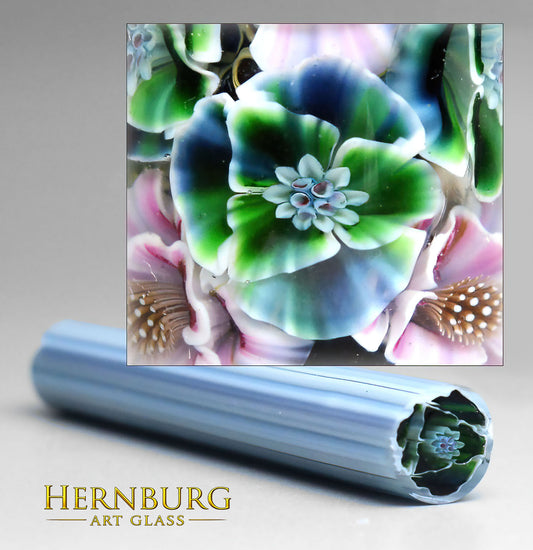Murini flowers. COPPER MOUNTAIN QUEEN . Sticks 5 cm long. Materials for lampwork. Glass COE104