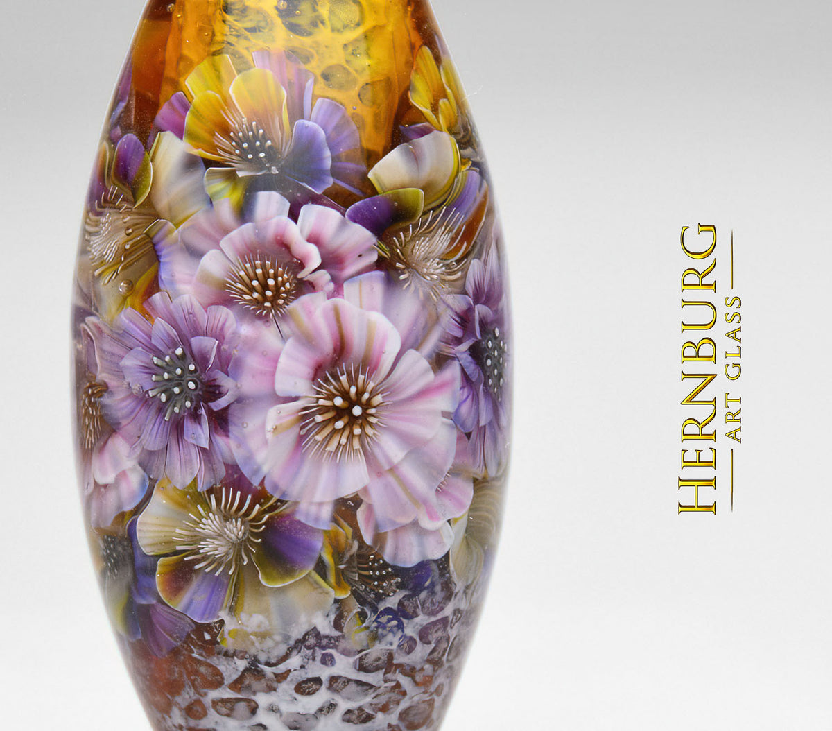 Pendant. Lampwork glass pendant. “Living Lace: WORN"
