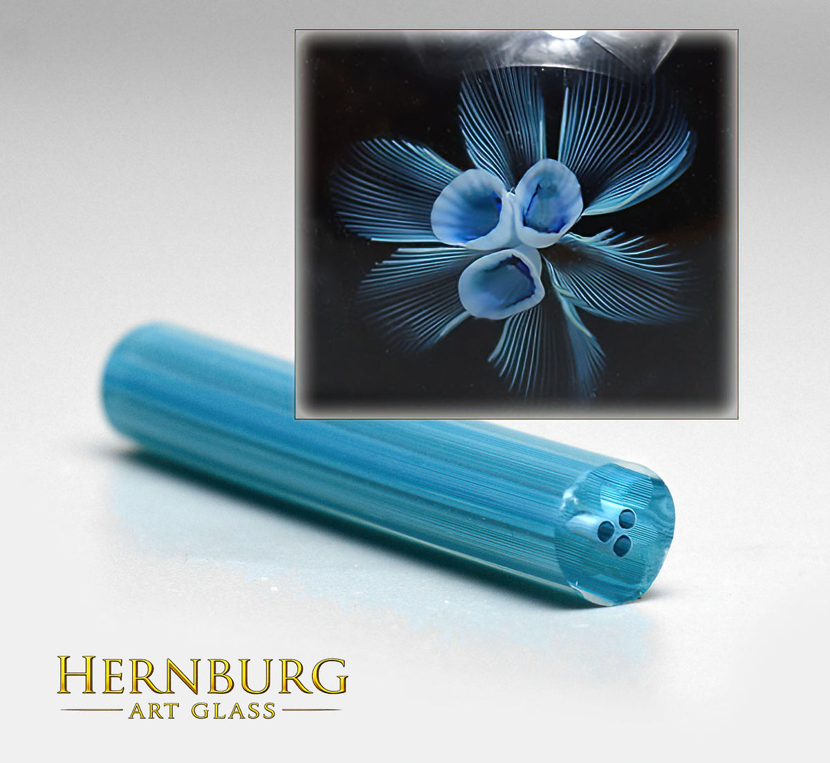 Murini flowers. BLUE FANFARE . Sticks 5 cm long. Materials for lampwork. Glass COE104