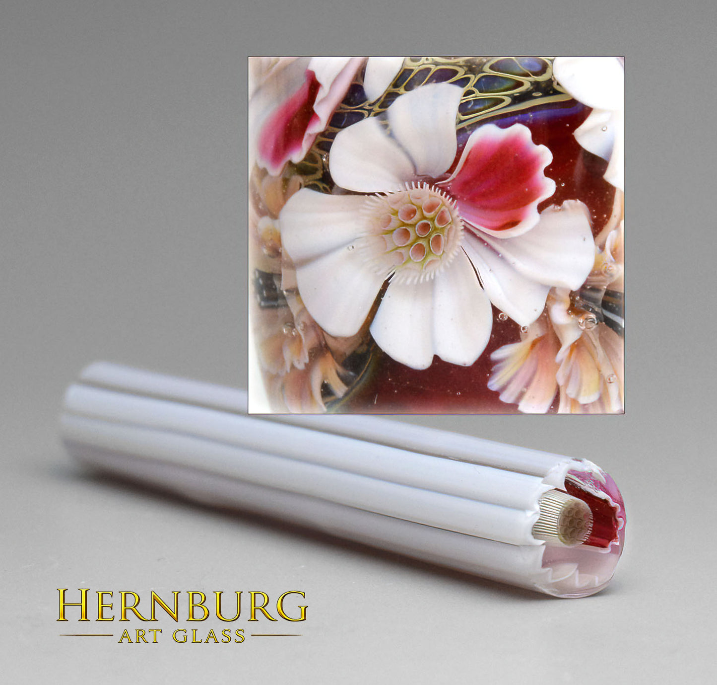 Murini flowers. RED WINK . Sticks 5 cm long. Materials for lampwork. Glass COE104