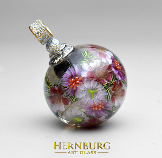 Orbella FLOCCUS. Lampwork glass pendant.