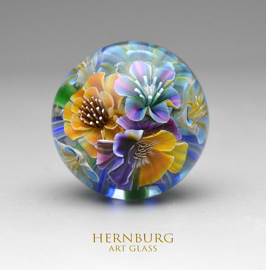 Marble. Collectible Sphere POSY. Glass. . Diameter — 30 mm (1.18”)