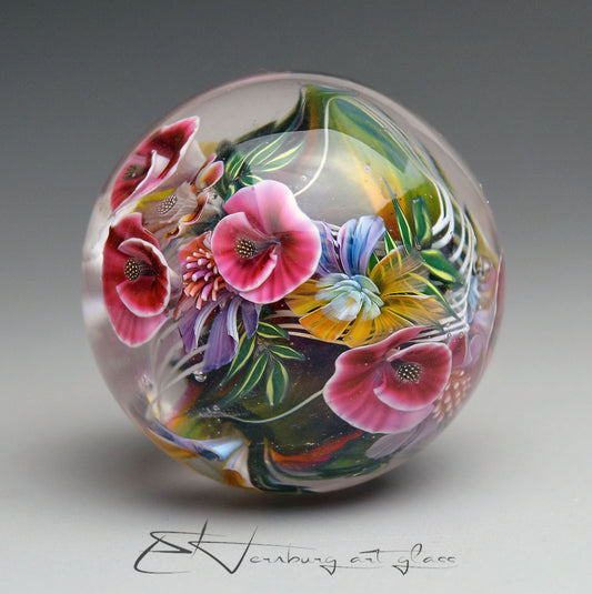 Marble. Collectible Sphere “Point”. Glass. . Diameter — 40 mm (1.57”)