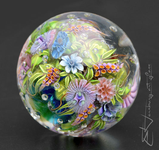 Marble. Glass. Collectible ball. Diameter 49 mm - 1.93 inch