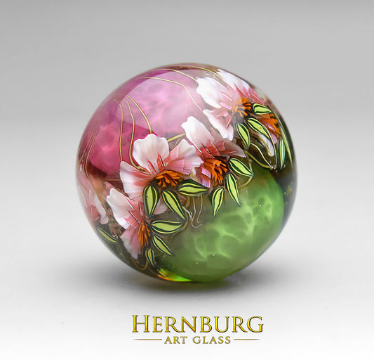 Marble. Collectible Sphere POMONA. Glass. . Diameter — 35 mm (1.38”)