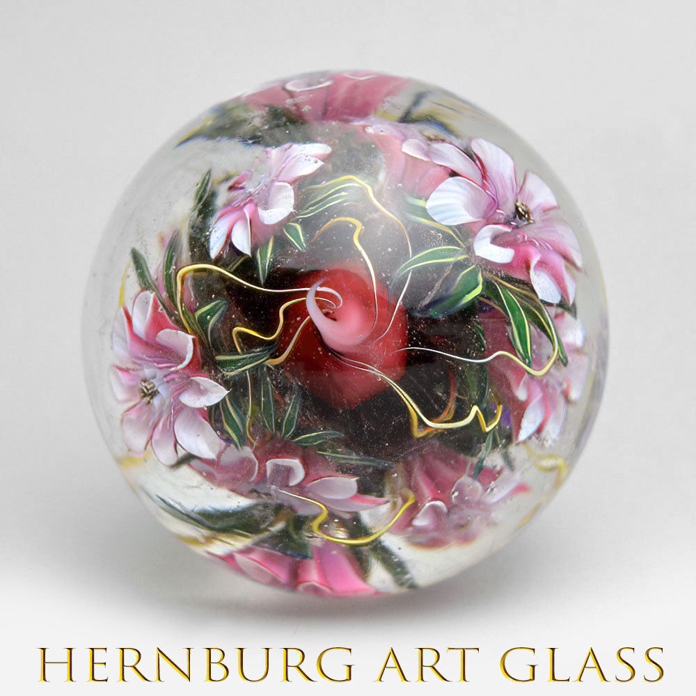 Marble. Collectible Sphere “Velior”. Glass. . Diameter — 40 mm (1.57”)
