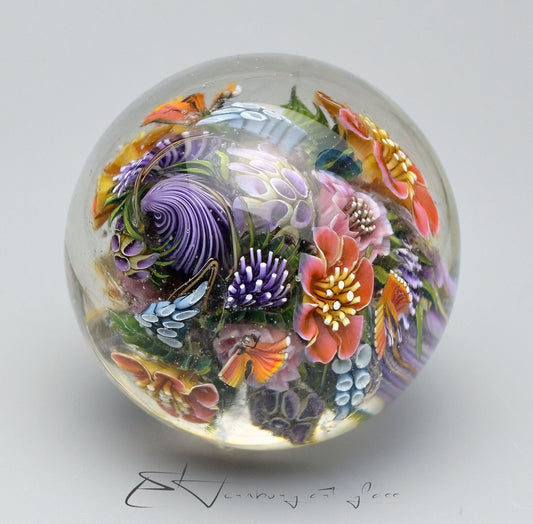 Marble. Glass. Collectible ball. Diameter 49 mm - 1.93 inch