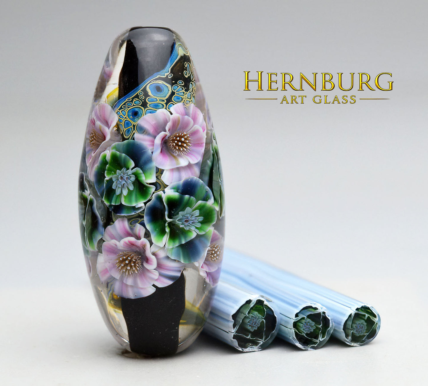 Murini flowers. COPPER MOUNTAIN QUEEN . Sticks 5 cm long. Materials for lampwork. Glass COE104