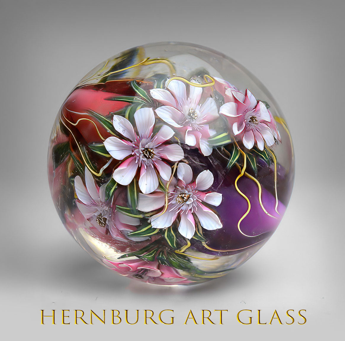Marble. Collectible Sphere “Velior”. Glass. . Diameter — 40 mm (1.57”)