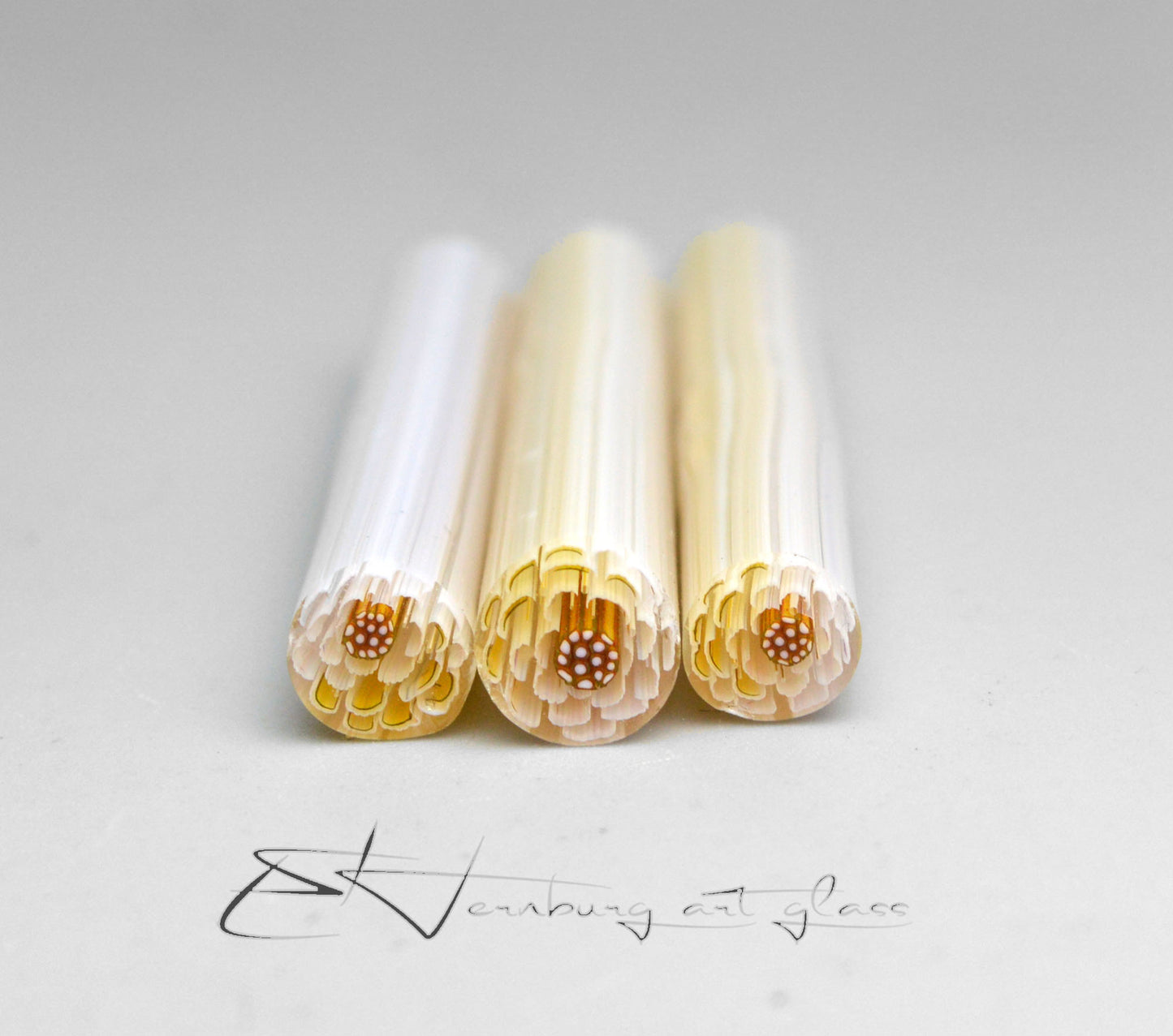 Murini flowers. Sticks 5 cm long. Materials for lampwork. Glass COE104