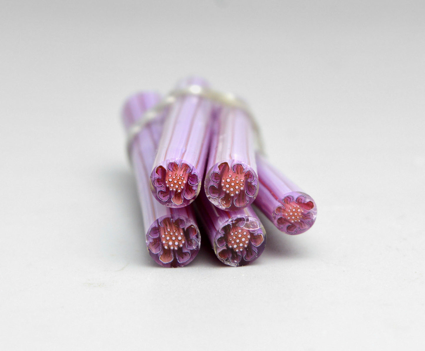 Murini flowers. Sticks 5 cm long. Materials for lampwork. Glass COE104