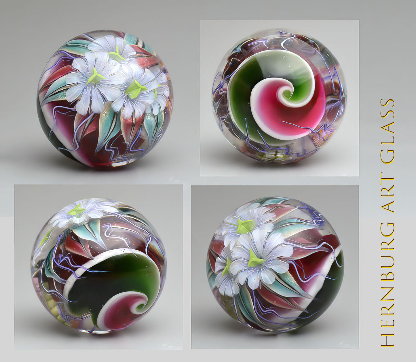 Marble. Collectible Sphere "Turbulence: Cyclone Eye”. Glass. . Diameter — 40 mm (1.57”)