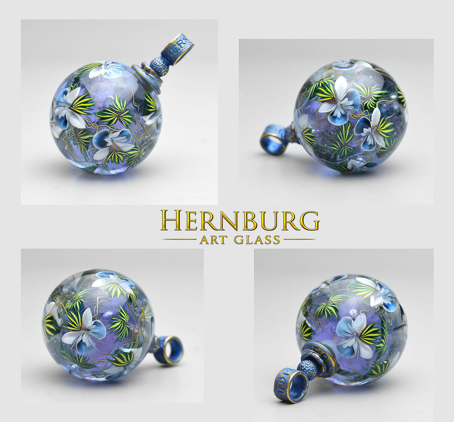 Orbella AETHER. Lampwork glass pendant.