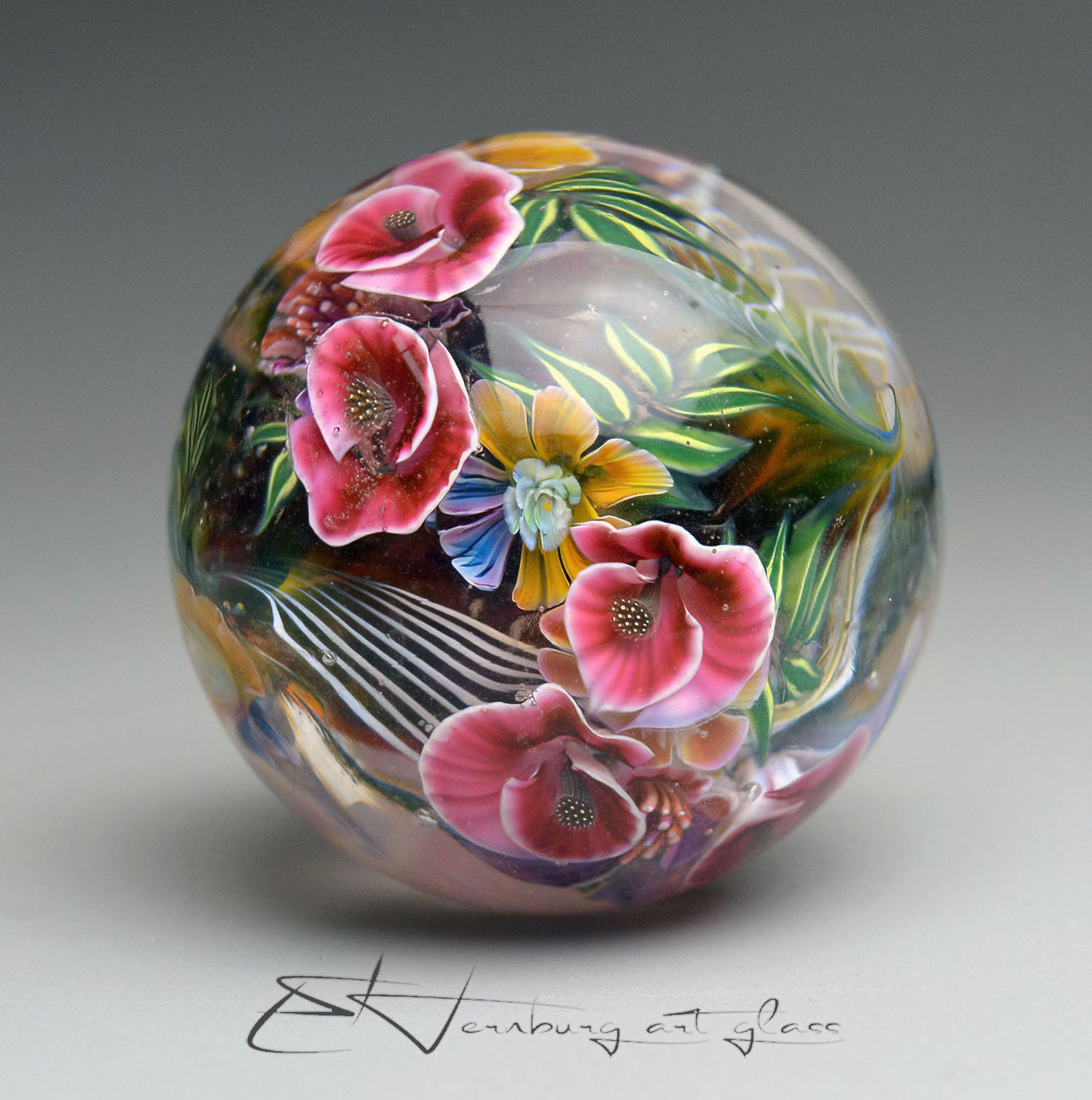 Marble. Collectible Sphere “Point”. Glass. . Diameter — 40 mm (1.57”)