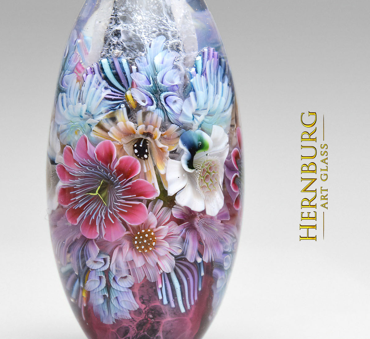 Pendant. Lampwork glass pendant. “Living Lace: PUNTI”