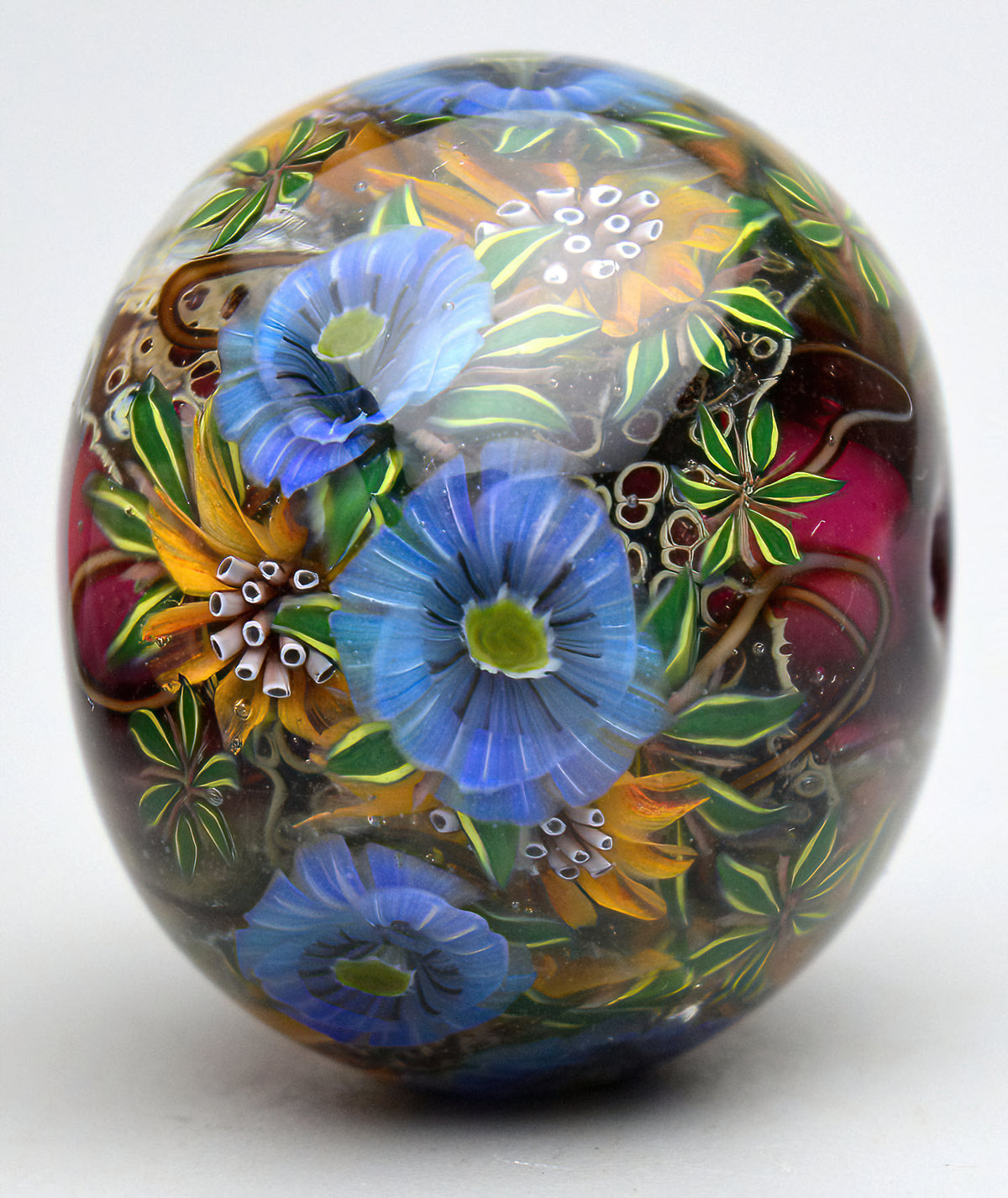 Murini flowers. BLUE POPPY . Sticks 5 cm long. Materials for lampwork. Glass COE104