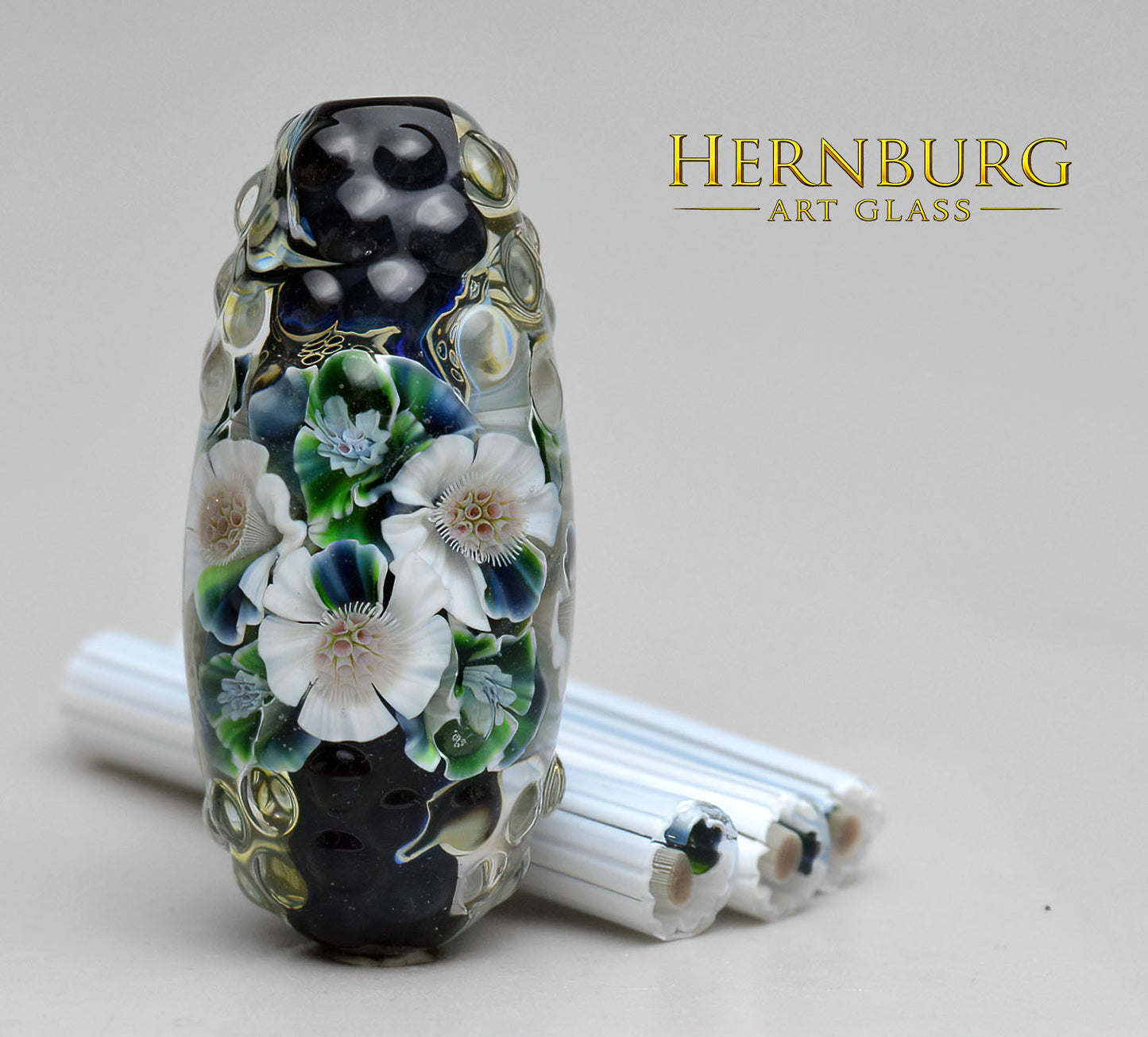 Murini flowers. BLUE WINK . Sticks 5 cm long. Materials for lampwork. Glass COE104
