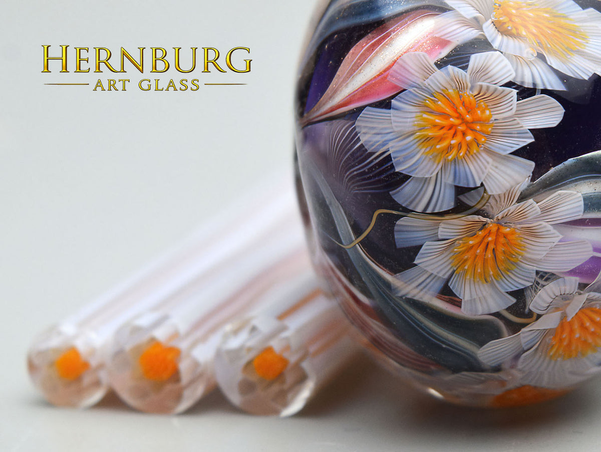 Murini flowers. Coronet . Sticks 5 cm long. Materials for lampwork. Glass COE104