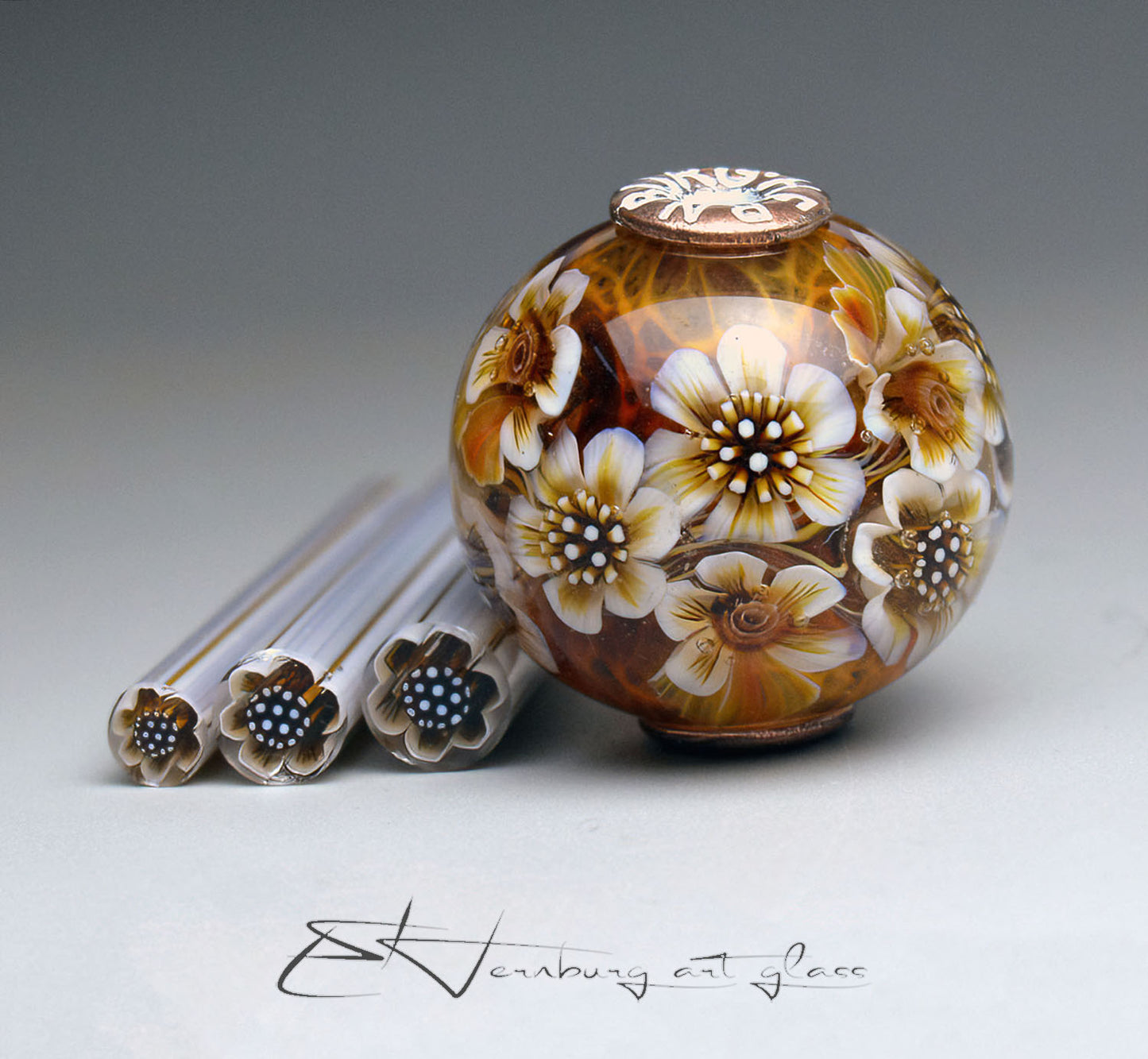 Murini flowers. AMBROSIA. Sticks 5 cm long. Materials for lampwork. Glass COE104