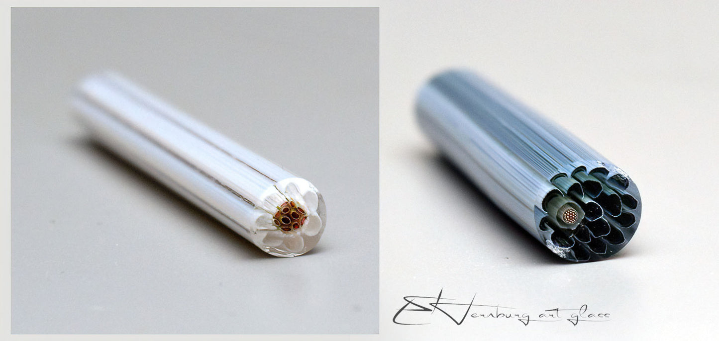 Murini flowers. Sticks 5 cm long. Materials for lampwork. Glass COE104
