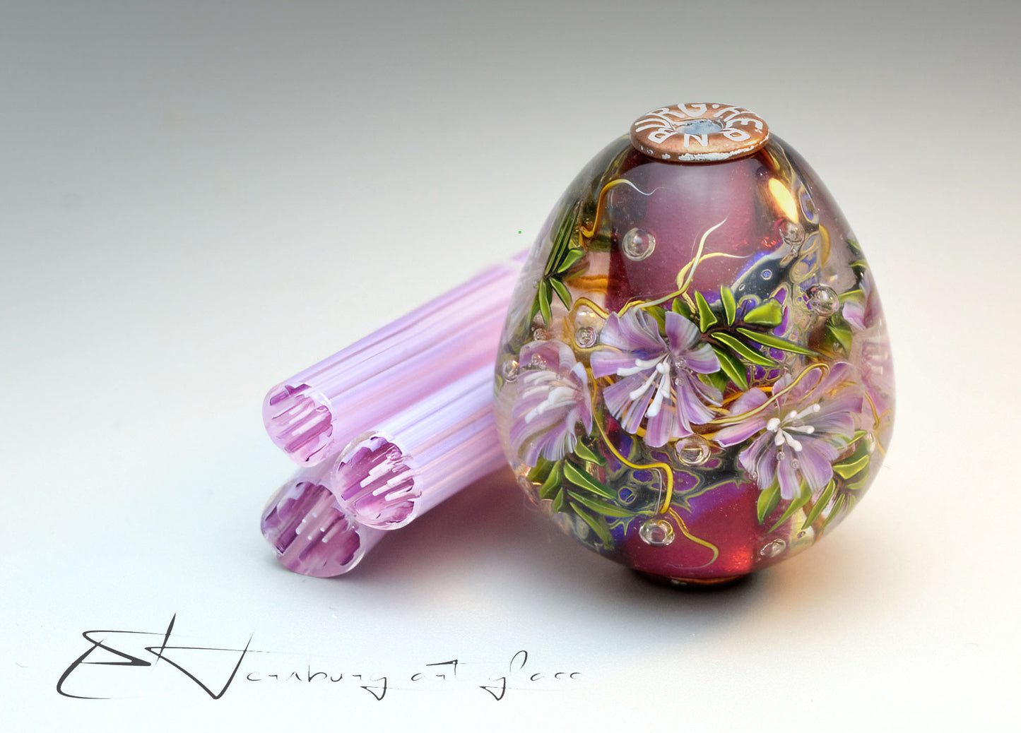 Murini flowers. Sticks 5 cm long. Materials for lampwork. Glass COE104