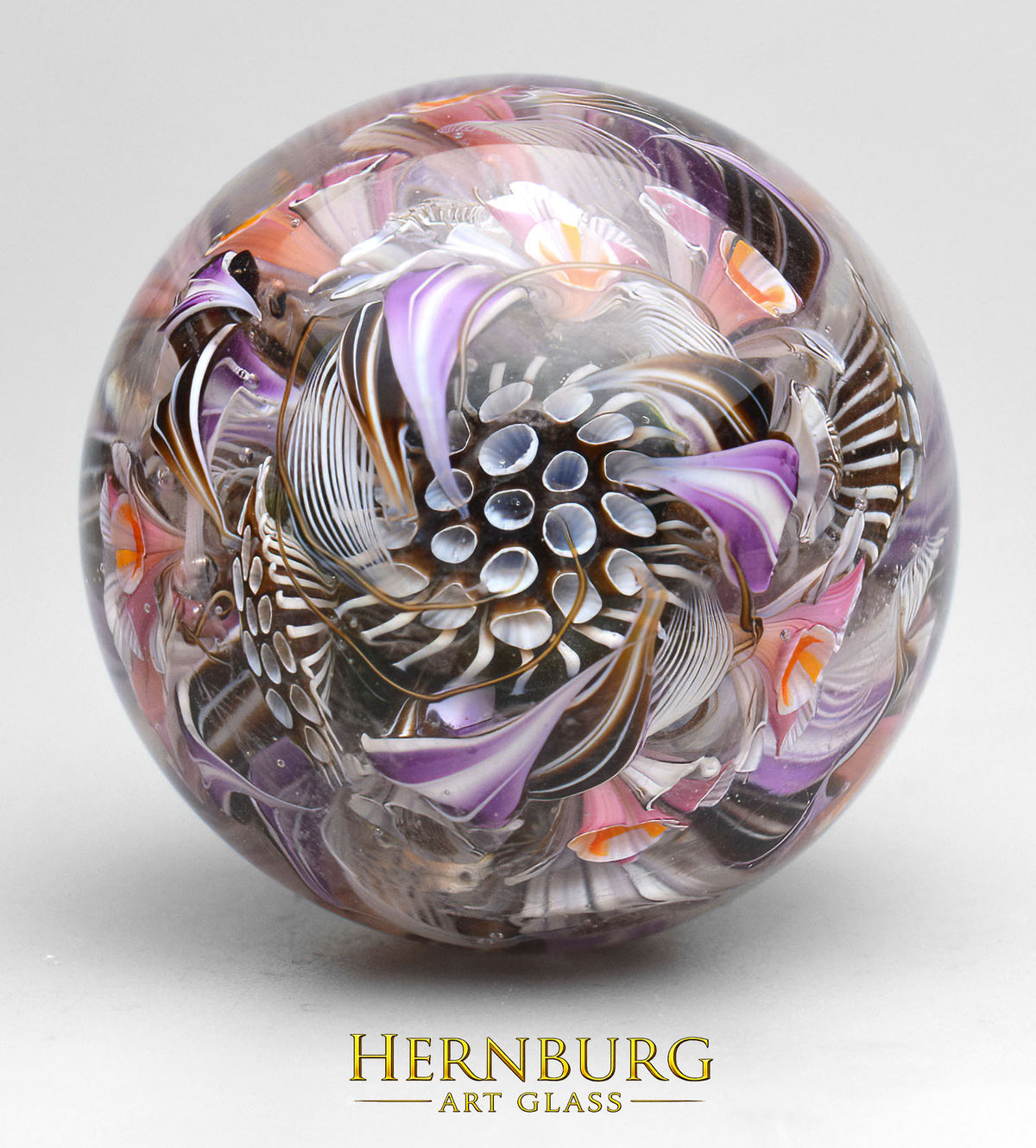 Marble. Collectible Sphere “Primus”. Glass. . Diameter — 47 mm (1.85”)