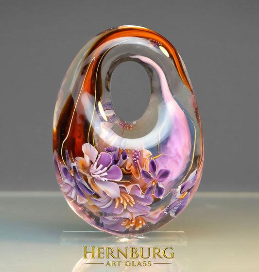 Pendant. Lampwork glass pendant. “CHARMER”