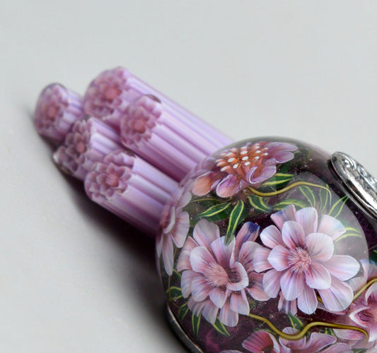 Murini flowers. Sticks 5 cm long. Materials for lampwork. Glass COE104