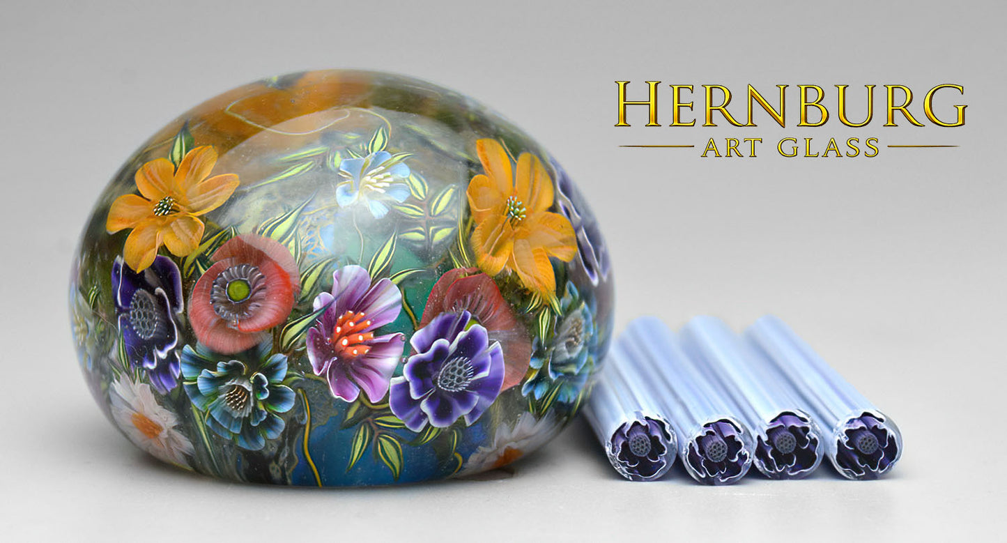 Murini flowers. VELVET QUEEN . Sticks 5 cm long. Materials for lampwork. Glass COE104