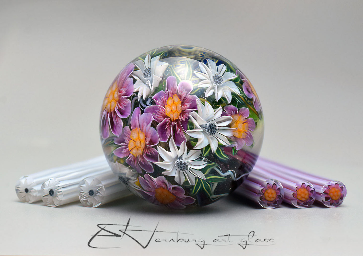 SET of TWO murrini canes. HARMONY OF TWO. Sticks 5 cm long. Materials for lampwork. Glass COE104