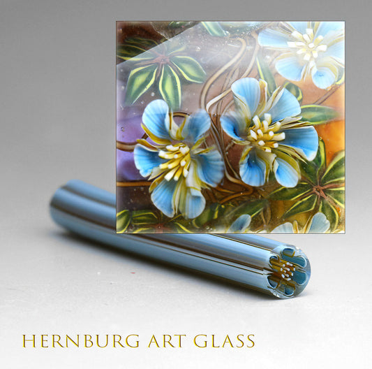Murini flowers. FIREFLY. Sticks 5 cm long. Materials for lampwork. Glass COE104