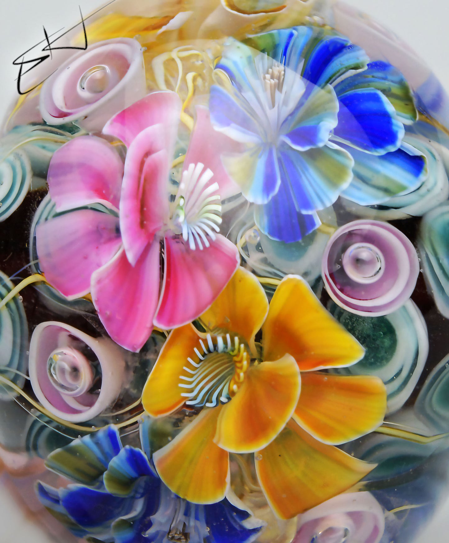 Murini flowers. Three colors. Sticks 5 cm long. Materials for lampwork. Glass COE104