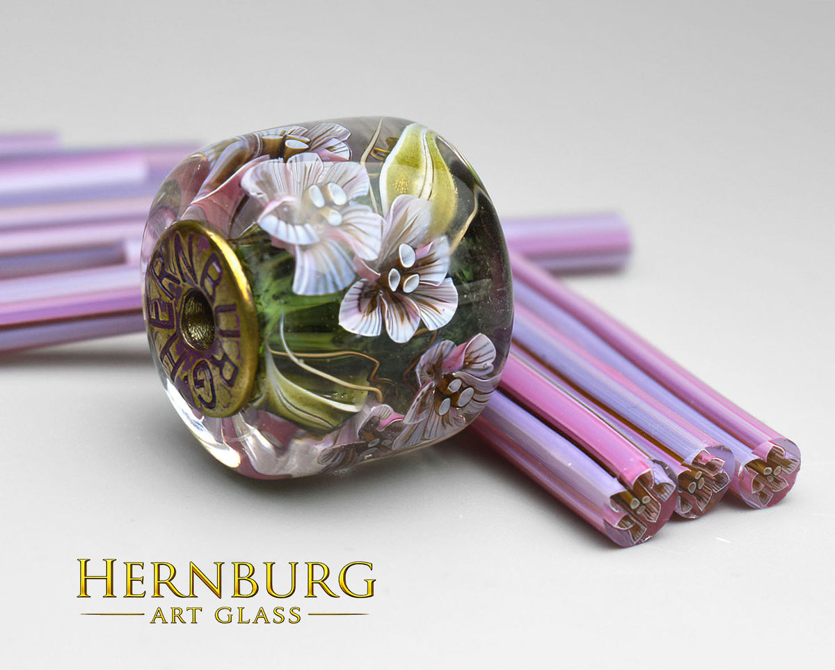 Murini flowers. PLISSE . Sticks 5 cm long. Materials for lampwork. Glass COE104